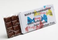 Schokoladenfaltschachtel mit Logo für 100g Tafelschokolade